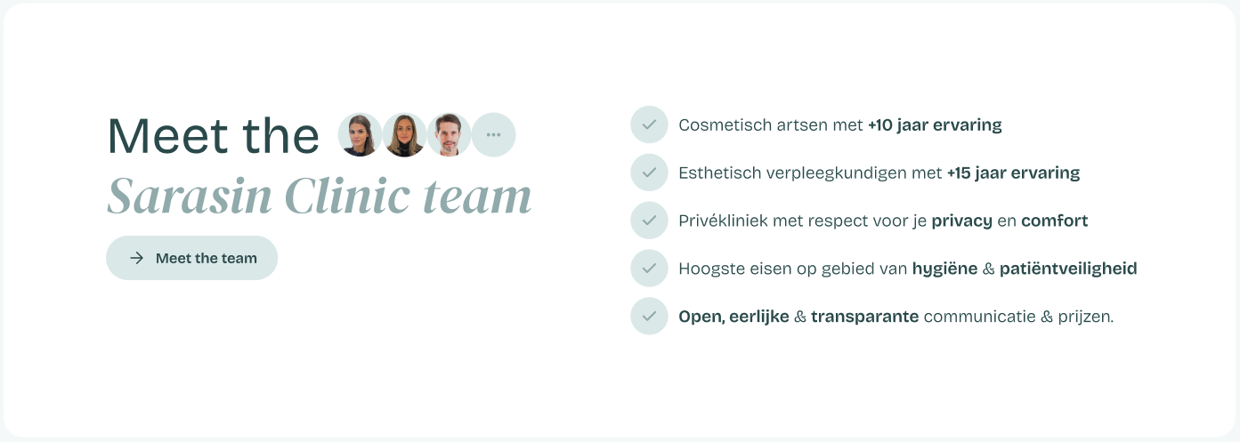 Meet the sarasin clinic team